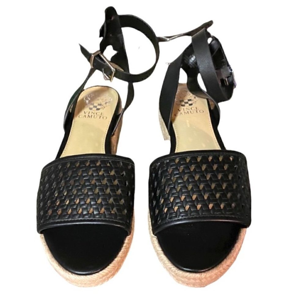 Vince Camuto SZ 8 Kovya Platform Espadrille Flat Sandal summer comfy